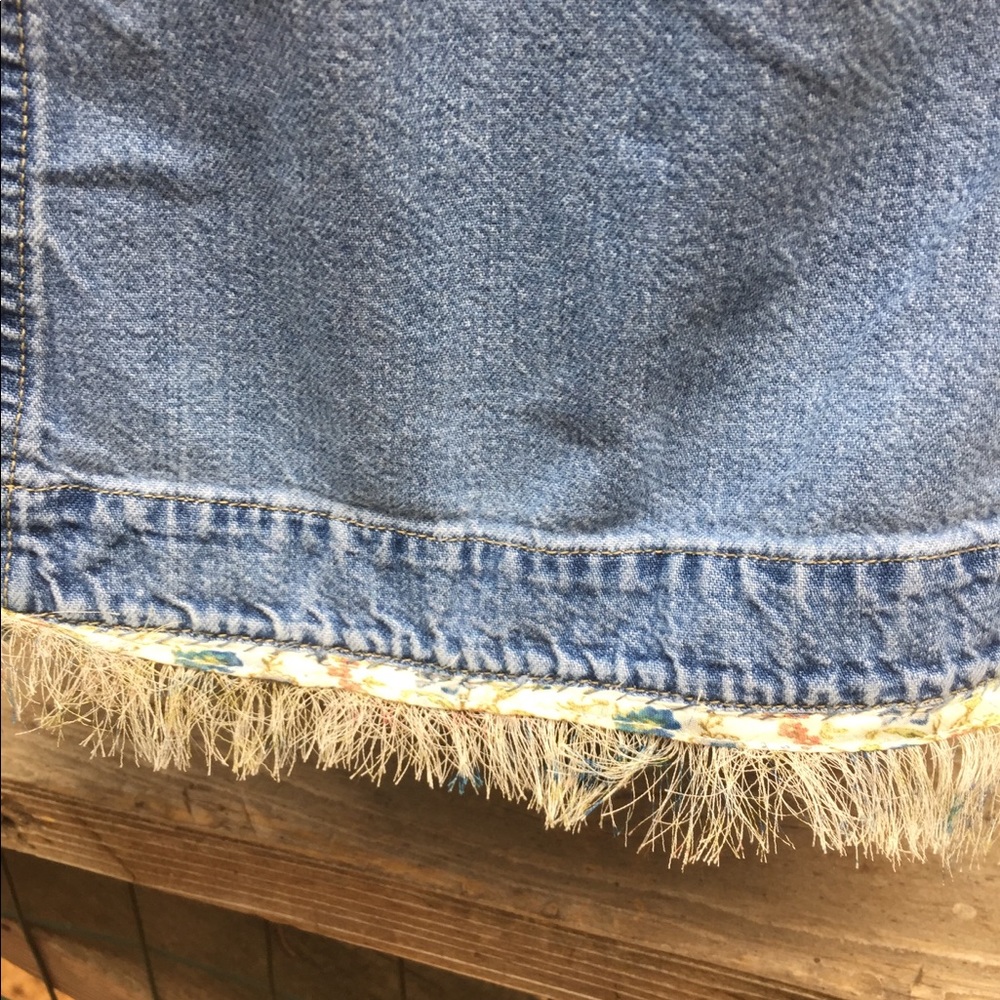 Kreativekristen upcycled Boho style denim waistcoat vintage denim vest - Picture 15 of 16